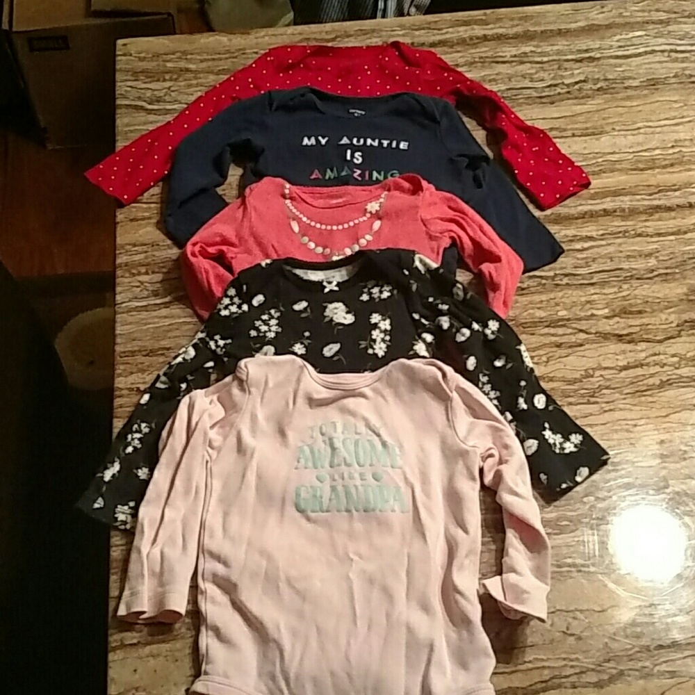 Lot of Carter's 24 month long sleeve onesies